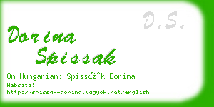dorina spissak business card